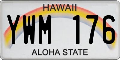 HI license plate YWM176