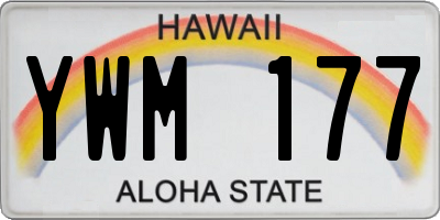 HI license plate YWM177