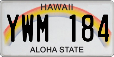HI license plate YWM184