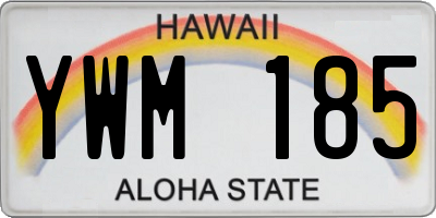 HI license plate YWM185