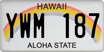 HI license plate YWM187