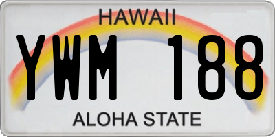 HI license plate YWM188