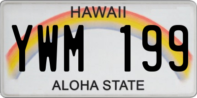 HI license plate YWM199