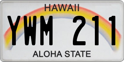 HI license plate YWM211