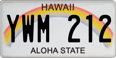 HI license plate YWM212