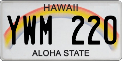 HI license plate YWM220