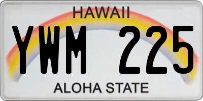HI license plate YWM225