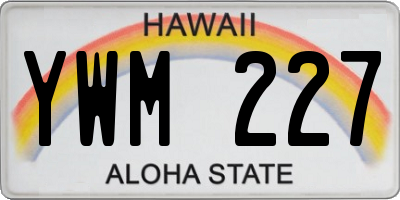 HI license plate YWM227