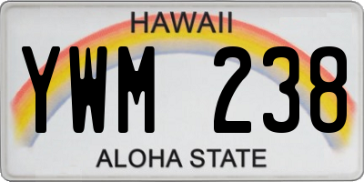 HI license plate YWM238