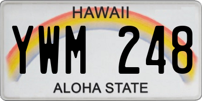 HI license plate YWM248