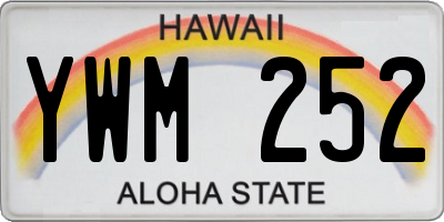 HI license plate YWM252