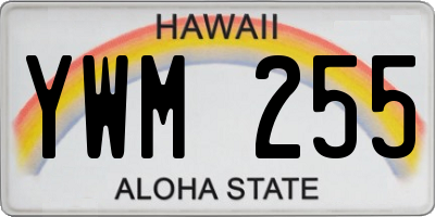 HI license plate YWM255