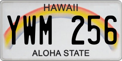 HI license plate YWM256
