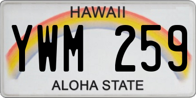 HI license plate YWM259