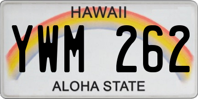 HI license plate YWM262