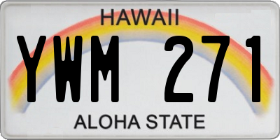 HI license plate YWM271