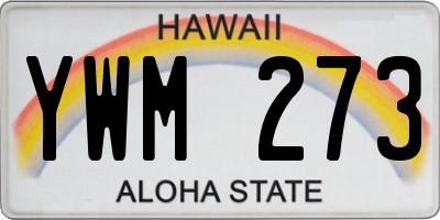 HI license plate YWM273