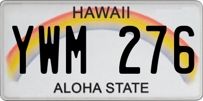 HI license plate YWM276