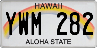 HI license plate YWM282