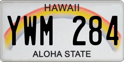 HI license plate YWM284
