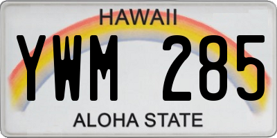 HI license plate YWM285