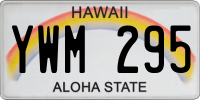 HI license plate YWM295