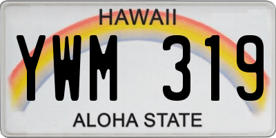 HI license plate YWM319