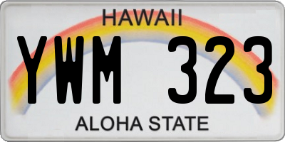 HI license plate YWM323