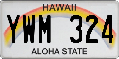 HI license plate YWM324