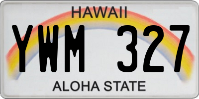 HI license plate YWM327