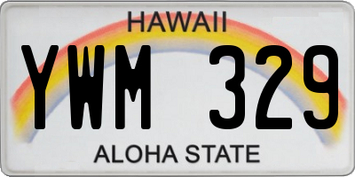HI license plate YWM329