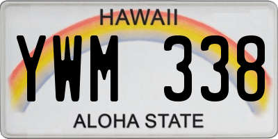 HI license plate YWM338