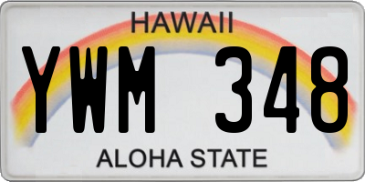 HI license plate YWM348
