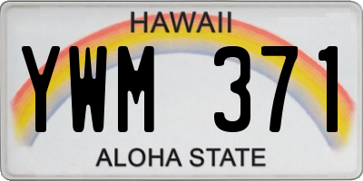 HI license plate YWM371