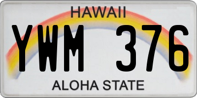 HI license plate YWM376