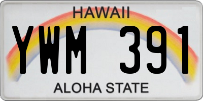 HI license plate YWM391