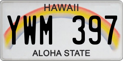 HI license plate YWM397