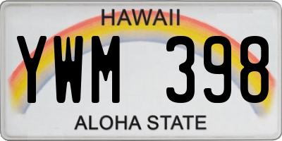 HI license plate YWM398