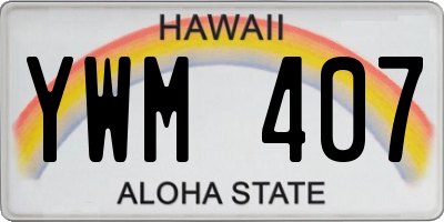 HI license plate YWM407