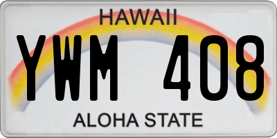 HI license plate YWM408