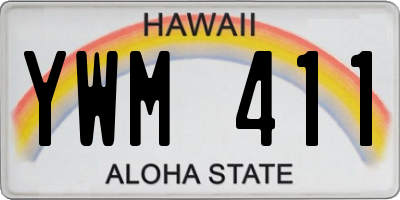 HI license plate YWM411