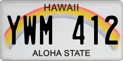 HI license plate YWM412