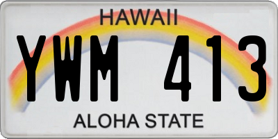HI license plate YWM413
