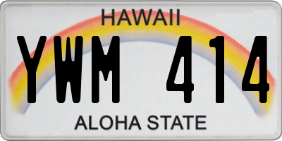 HI license plate YWM414