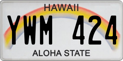HI license plate YWM424
