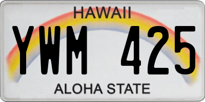 HI license plate YWM425
