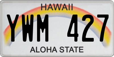 HI license plate YWM427