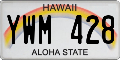 HI license plate YWM428