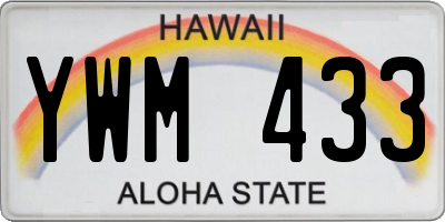 HI license plate YWM433
