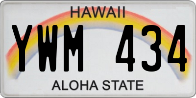 HI license plate YWM434